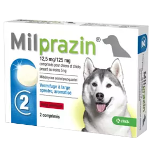 Milprazin Dog – Broad spectrum dewormer – 12,5/125 mg – KRKA