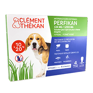 Perfikan – External parasiticides – 134 mg/1200 mg – Medium dogs – 10 to 20 kg – CLÉMENT THÉKAN