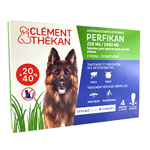 Perfikan – External parasiticides – 268 mg/2400 mg – Large dogs – from 20 to 40 kg – CLÉMENT THÉKAN