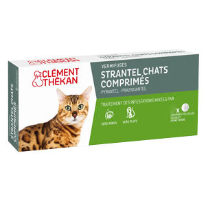 Strantel Chat – Vermifuge – 4 tablets – CLÉMENT THÉKAN