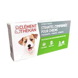 Strantel Dog – Vermifuge – 2 tablets – CLÉMENT THÉKAN