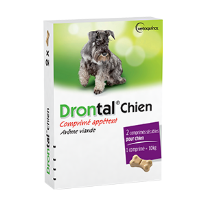 Drontal Dog - Broad spectrum dewormer - 2 tablets - VETOQUINOL