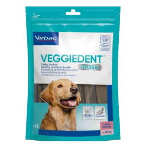 VeggieDent Fresh – Tartar and breath – L – Over 30 kg – 15 strips – Dog – VIRBAC