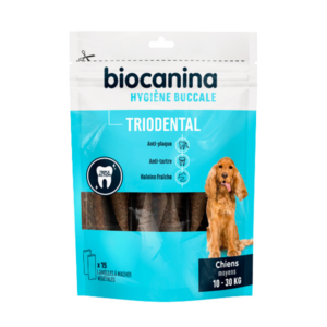 Triodental – Oral hygiene – Medium dogs – 10 to 30 kg – 15 strips – BIOCANINA