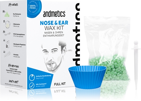 andmeticsWax Kit Nose & Ear Cera depilatoria per uomo 50 g