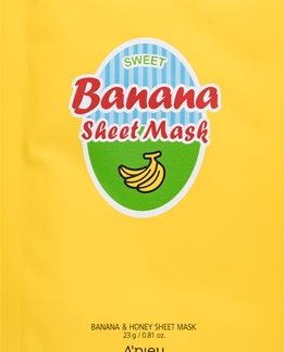 A’pieuBanana maschera viso nutriente in tessuto per una pelle luminosa e liscia23 g