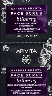ApivitaExpress Beauty Brightening Face Scrub Bilberry scrub detergente intenso illuminante2 x 8 ml
