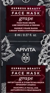 ApivitaExpress Beauty Firming Face Mask Grape maschera viso antirughe e rassodante2 x 8 ml