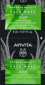 ApivitaExpress Beauty Moisturizing Face mask Aloe maschera idratante rinfrescante per il viso2x8 ml