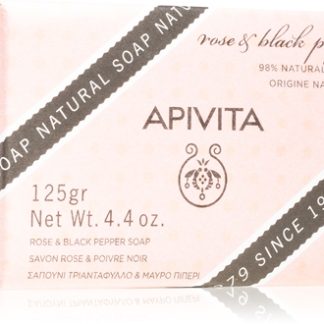 ApivitaNatural Soap Rose & Black Pepper sapone detergente solido 125 g