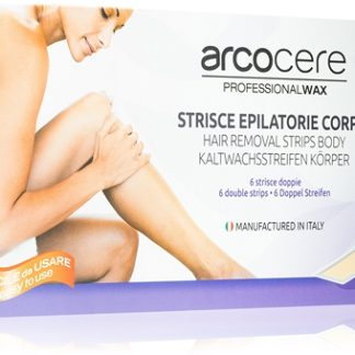 ArcocereProfessional Wax Strisce di cera per la depilazione per il corpo da donna 6 pz