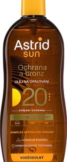 AstridSun olio abbronzante per abbronzatura intensa SPF 20 200 ml