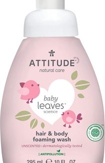 AttitudeBaby Leaves Unscented mousse detergente 2 in 1 per bambini 295 ml