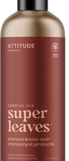 AttitudeSuper Leaves Bergamot & ylang-ylang shampoo e doccia gel 2 in 1 473 ml