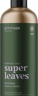 AttitudeSuper Leaves Essentials sapone naturale per le mani Peppermint & Sweet Orange 473 ml