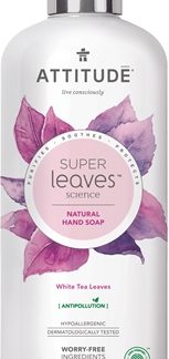 AttitudeSuper Leaves White Tea Leaves sapone liquido naturale mani con effetto disintossicante 473 ml