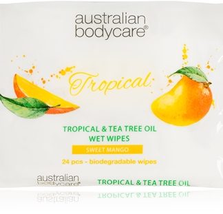 Australian BodycareTea Tree Oil & Mango salviette umidificate per corpo e viso24 pz