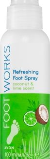 AvonFoot Works Coconut Oil spray deodorante per i piedi con effetto rinfrescante 100 ml