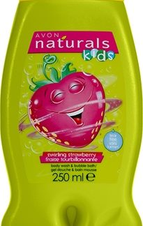 AvonNaturals Kids Swirling Strawberry bagno e docciaschiuma 2 in 1 per bambini 250 ml