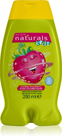 AvonNaturals Kids Swirling Strawberry bagno e docciaschiuma 2 in 1 per bambini 250 ml