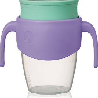 B.Box360° Trainer Cup bicchiere salvagoccia con maniglie Lilac Pop 6m+ 250 ml