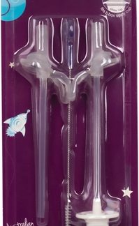 B.BoxReplecement Straws + Cleaner cannuccia in silicone 3 pz