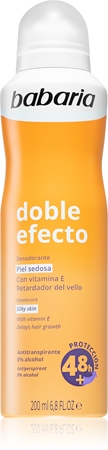 BabariaDeodorant Double Effect antitraspirante spray per rallentare la crescita dei peli 200 ml