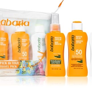BabariaSun Travel Pack kit da viaggio solare 3× 100 ml