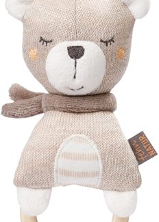 BABY FEHNfehnNATUR Wooden Grabber Teddy sonaglio 1 pz