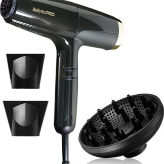 BaByliss PROFalco Hair dryer BLACK & GOLD phon per capelli con funzione di ionizzazione integrata 1 pz
