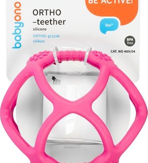 BabyOnoBe Active Ortho Teether dentaruolo per neonati Pink 1 pz