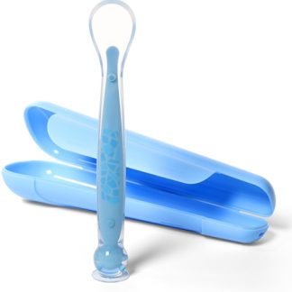 BabyOnoBe Active Suction Baby Spoon cucchiaino + confezione Blue 6 m+ 1 pz