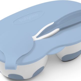 BabyOnoBe Active Two-chamber Bowl with Spoon set posate per bebè Blue