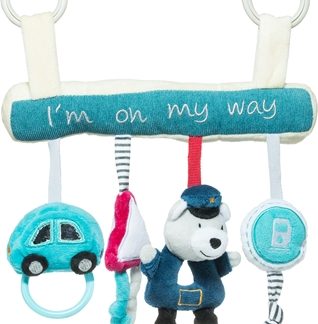 BabyOnoHave Fun Educational Pram Hanging Toy giocattolo pendente a contrasto I'm on my way 1 pz