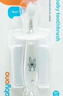 BabyOnoSafe Baby Toothbrush Grey spazzolino da denti per bambini 12m+ 1 pz