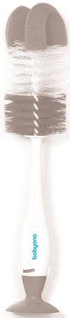 BabyOnoTake Care Brush for Bottles and Teats spazzola per pulire 2 in 1 Grey 1 pz