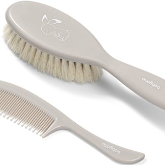BabyOnoTake Care Hairbrush and Comb set per neonati Gray