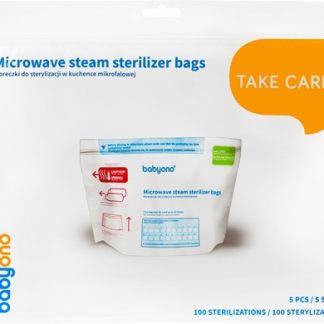 BabyOnoTake Care Microwave Steam Sterilizer Bags sacchetti sterilizzanti per il forno a microonde 5 pz