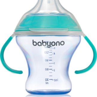 BabyOnoTake Care Non-spill Cup with Soft Spout bicchiere salvagoccia con maniglie Turquoise 3 m+ 180 ml