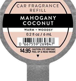 Bath & Body WorksMahogany Coconut deodorante per auto ricarica 6 ml