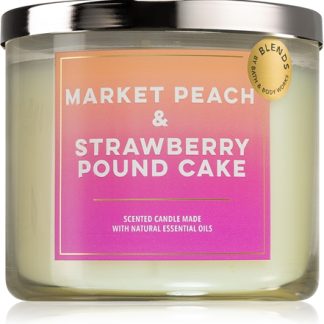 Bath & Body WorksMarket Peach & Strawberry Pound Cake candela profumata 411 g