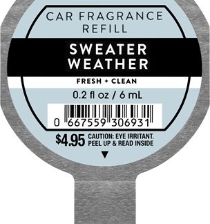 Bath & Body WorksSweater Weather deodorante per auto ricarica 6 ml