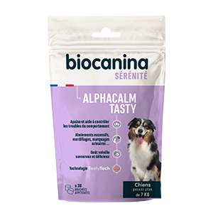 Alphacalm tasty – Stress and anxiety – Dog – 30 bites – BIOCANINA