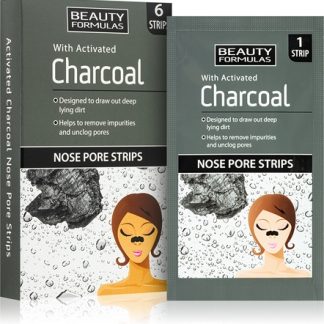 Beauty FormulasCharcoal cerotto detergente per i pori ostruiti del naso6 pz