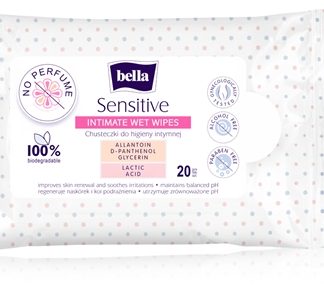 BELLASensitive salviette umidificate per l'igiene intima 20 pz
