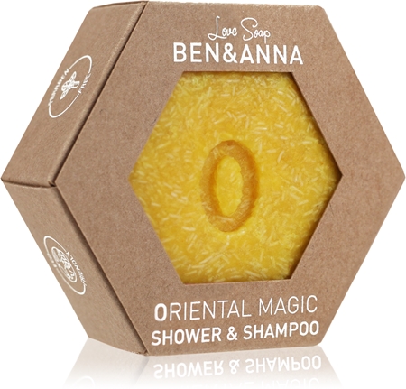 BEN&ANNALove Soap Shower & Shampoo shampoo solido e gel doccia 2 in 1 Oriental Magic 60 g