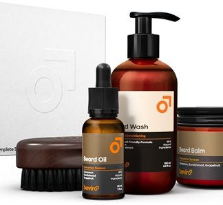 BeviroComplete Beard Set Cinnamon Season confezione regalo per la barba per uomo