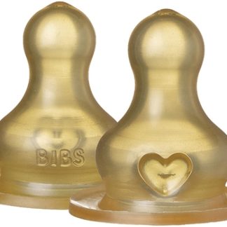 BIBSBaby Glass Bottle Latex Nipple tettarella per biberon Slow Flow 0+ months 2 pz