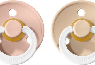BIBSColour Natural Rubber Size 3: 18+ months ciuccio Blush Night / Vanilla Night 2 pz