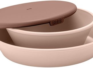 BIBSDinner Plate Set set posate per bambini Blush 2 pz